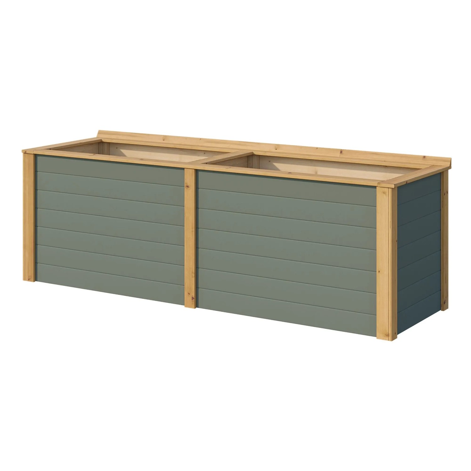 Weka Hochbeet Killarney 250 cm Grau-Grün/Eiche