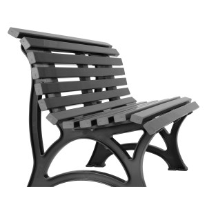 Blome-Tillmann 3er Gartenbank Helgoland, graphitgrau, Kunststoff, für 3 Personen