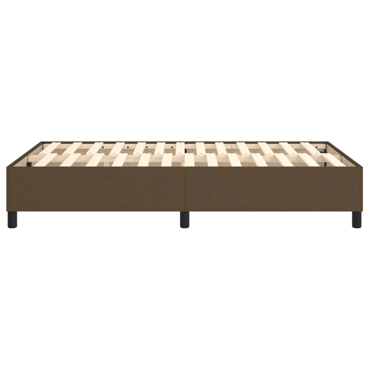 Boxspringbett dunkelbraun, 120x200 cm, Stoffbezug. Bettrahmen mit Lattenrost für erholsamen Schlaf.
