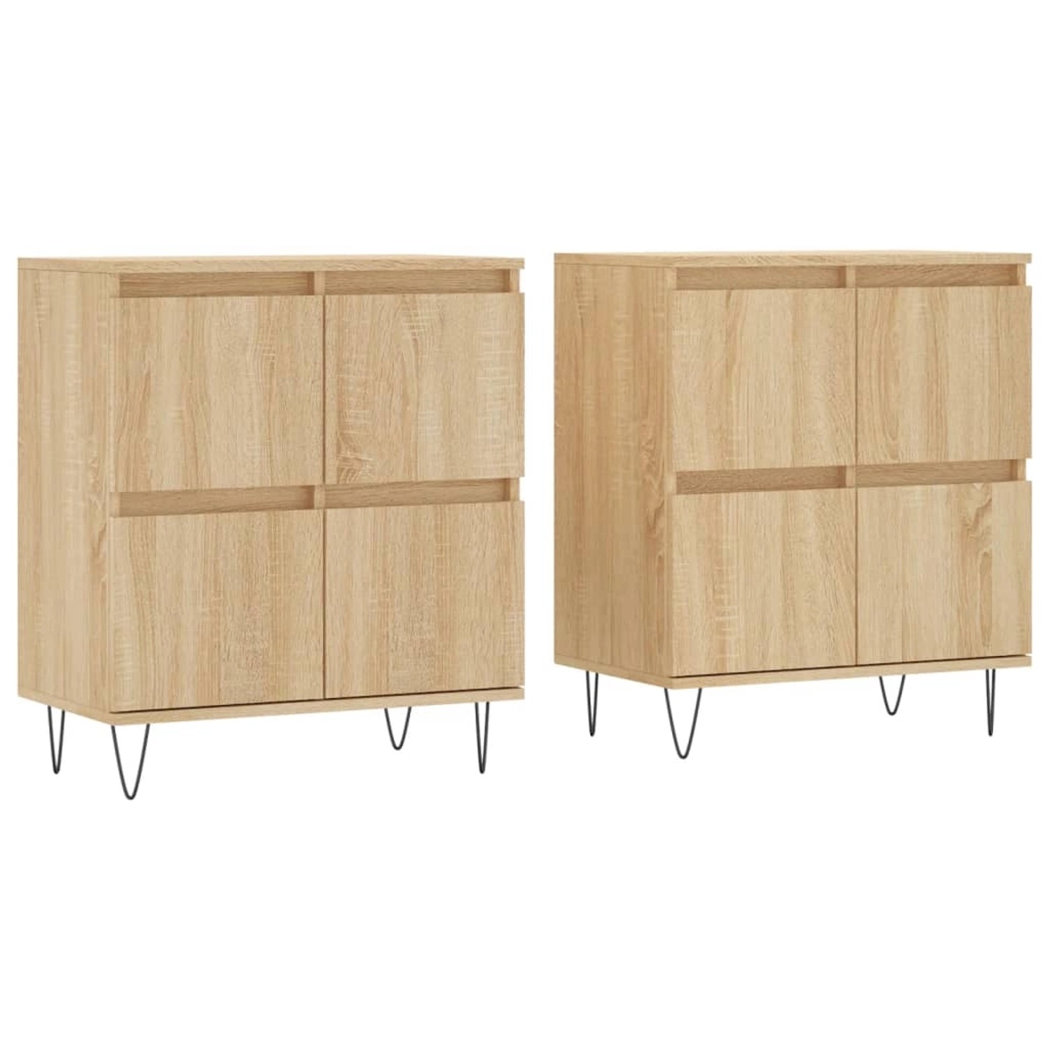 vidaXL Sideboards 2 Stk Sonoma-Eiche Holzwerkstoff 3190176 günstig online kaufen