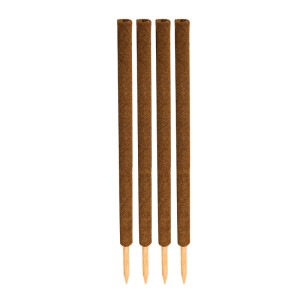 BigDean 4er Set Pflanzstäbe Kokos 110 Cm Monstera Rankhilfe Rankstäbe Pflanzenstäbe Kokosstäbe Verlängerbar