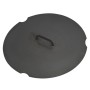 Schwarzer CookKing Deckel für Feuerschale, Ø 82 cm, aus robustem Stahl.