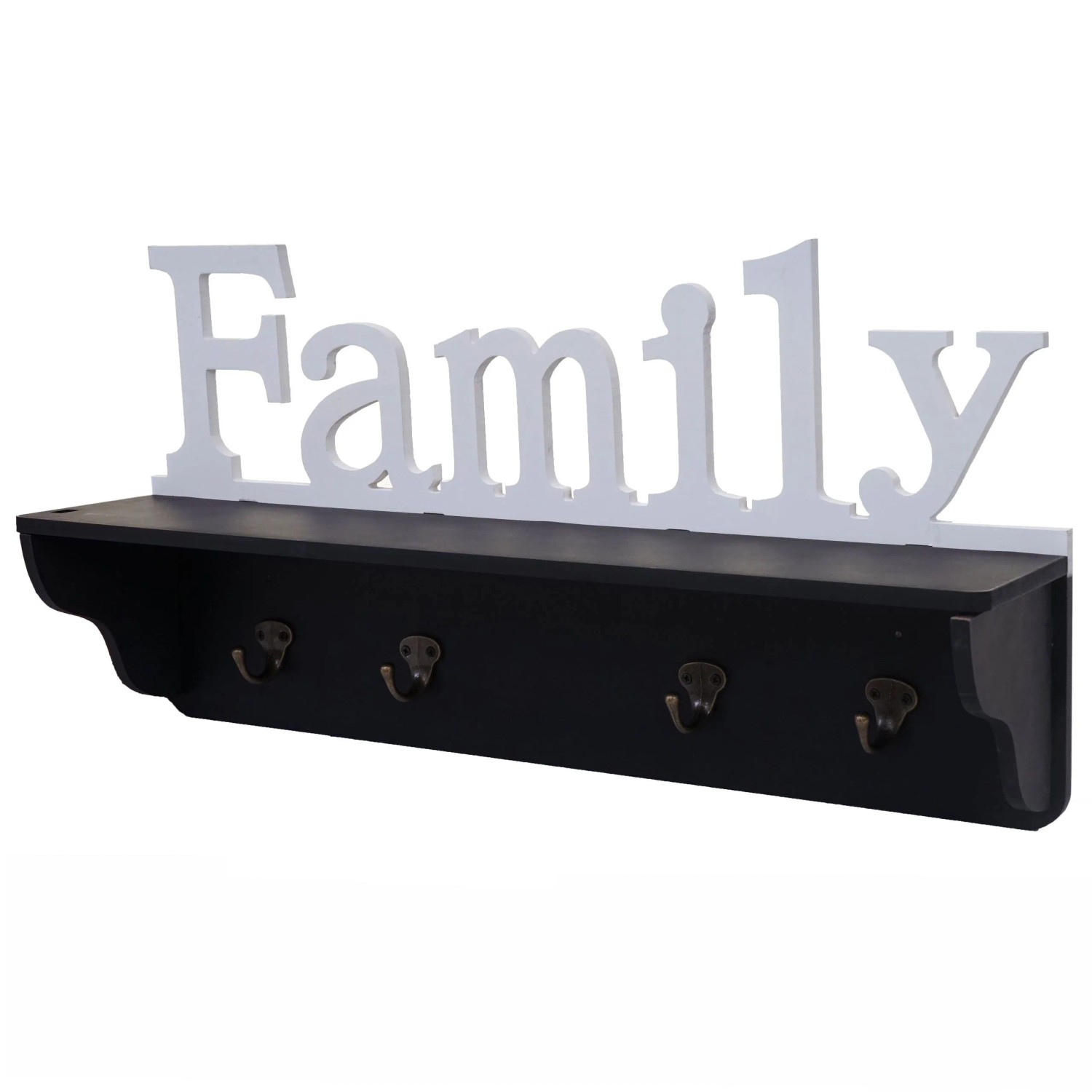 MCW Wandgarderobe D41 Family Schwarz/weiß