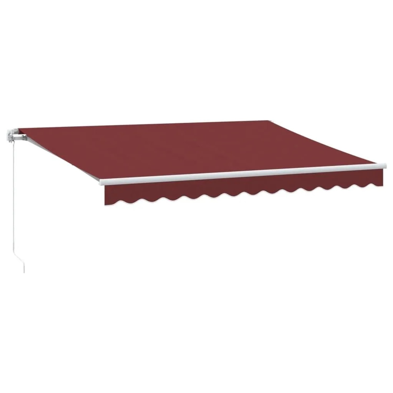 vidaXL Markise Manuell mit LED Weinrot 350x250 cm 3214972