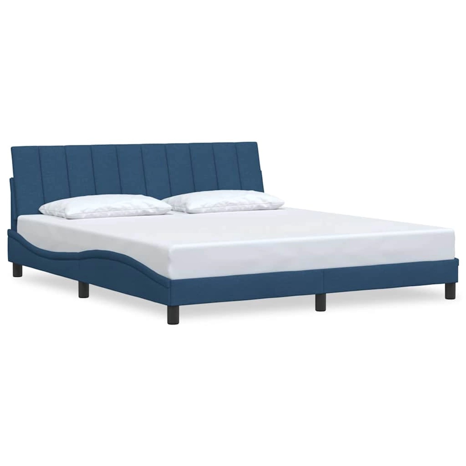 vidaXL Bettgestell ohne Matratze Hanko Blau 180x200 cm Stoff 3310411 günstig online kaufen