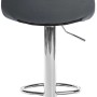 DELUKE Barhocker DUBAI Dunkelgrau Samt Chrom Barstuhl Mit Lehne Tresenhocker Tresenstuhl_3