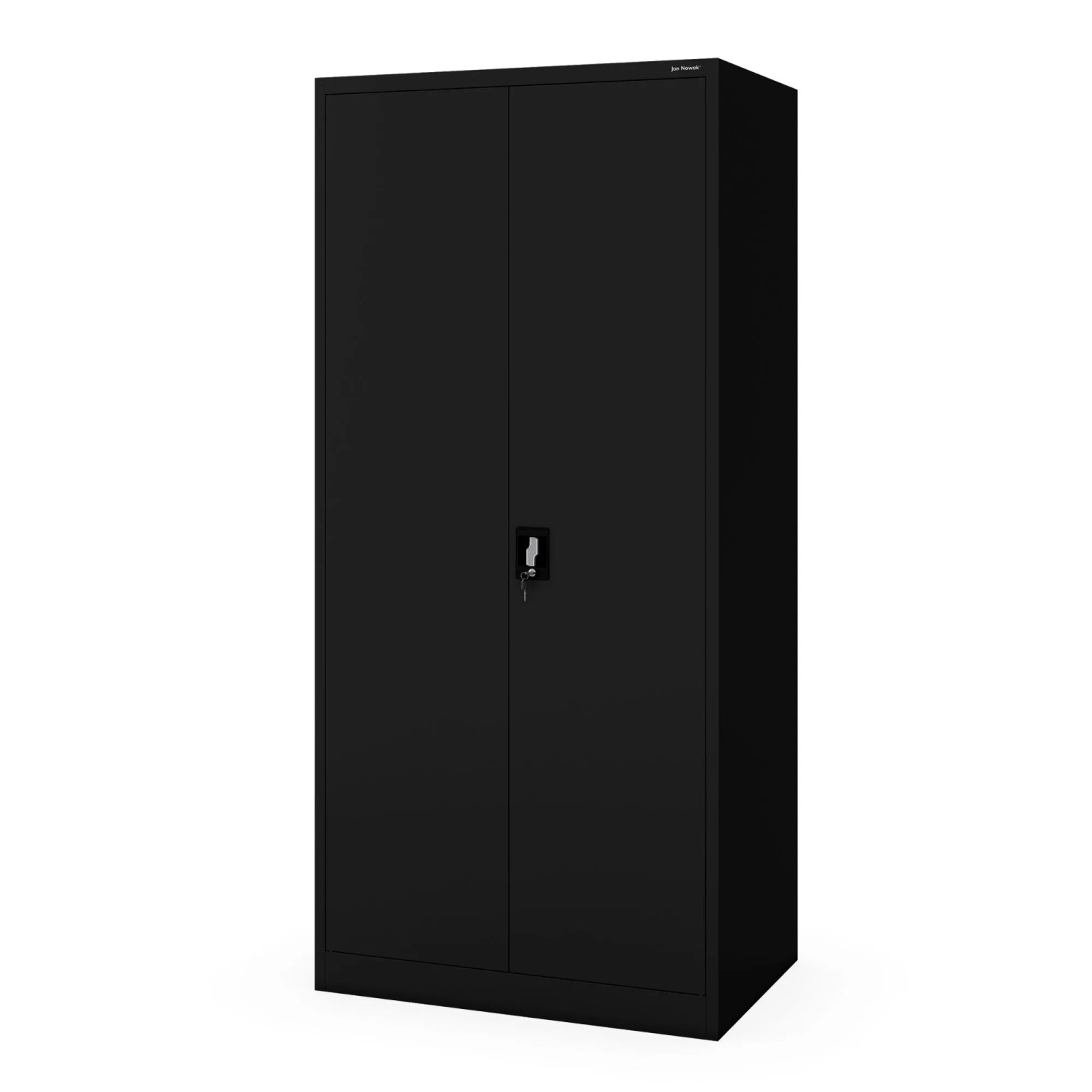 Jan Nowak Abschließbarer Aktenschrank Jan H D600 195 X 90 X 60 Cm Schwarz