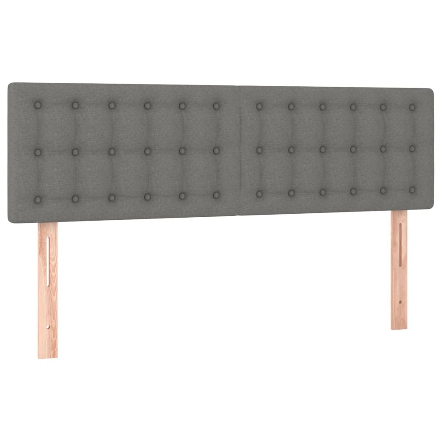 vidaXL LED Kopfteil Dunkelgrau 144x5x78/88 cm Stoff 3122045
