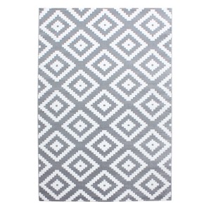 Grauer Kurzflorteppich Ayyildiz Plus mit Rautenmuster, 120x170 cm.