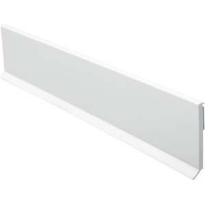 Weiße, selbstklebende Flachleiste mit Dichtlippe für Fenster, 40x2,5 mm, 147,5 cm Nutzlänge.