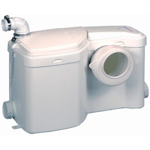 Setma Watermatic Kleinhebeanlage, weiße Hebeanlage zur Abwasserentsorgung.