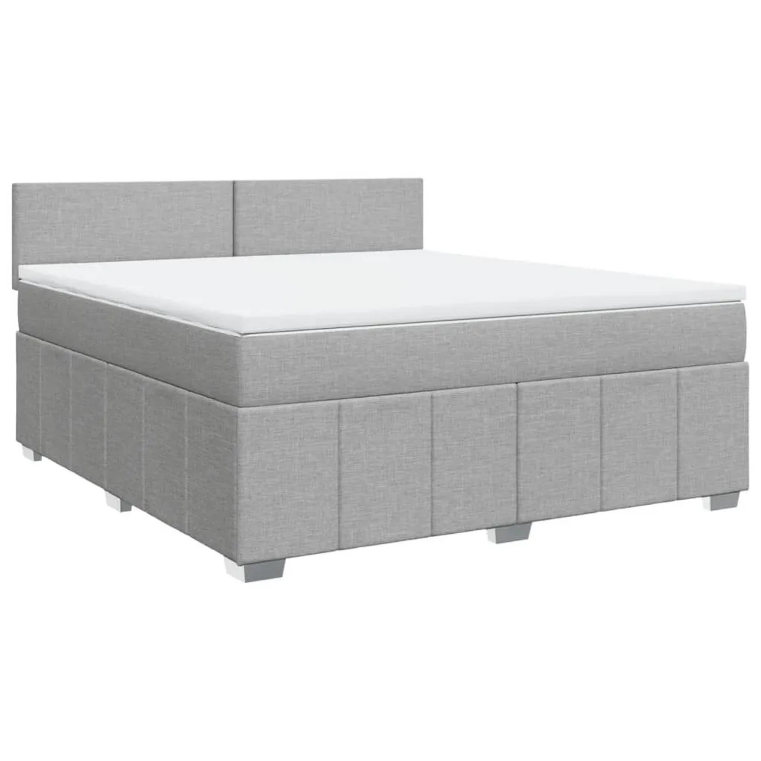 vidaXL Boxspringbett mit Matratze Hellgrau 180x200 cm Stoff 3289440 günstig online kaufen