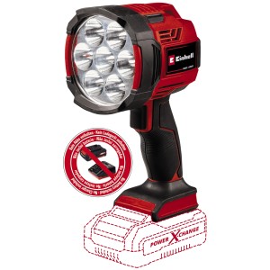 Einhell Akku-Lampe TE-CL 18/2500 LiAC Solo, rot/schwarz, mit 7 LEDs (ohne Akku/Ladegerät).