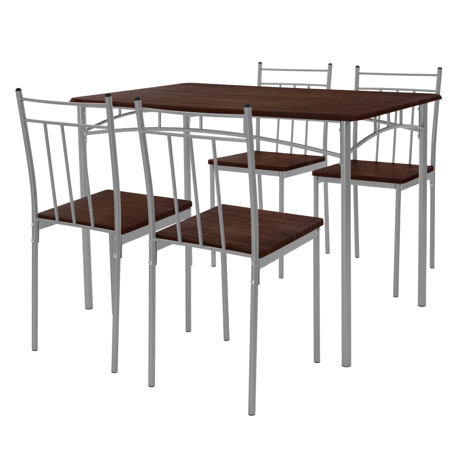 ML-Design Essgruppe, 5-teilig, Eiche Dunkel: Esstisch mit 4 Stühlen für 4 Personen.