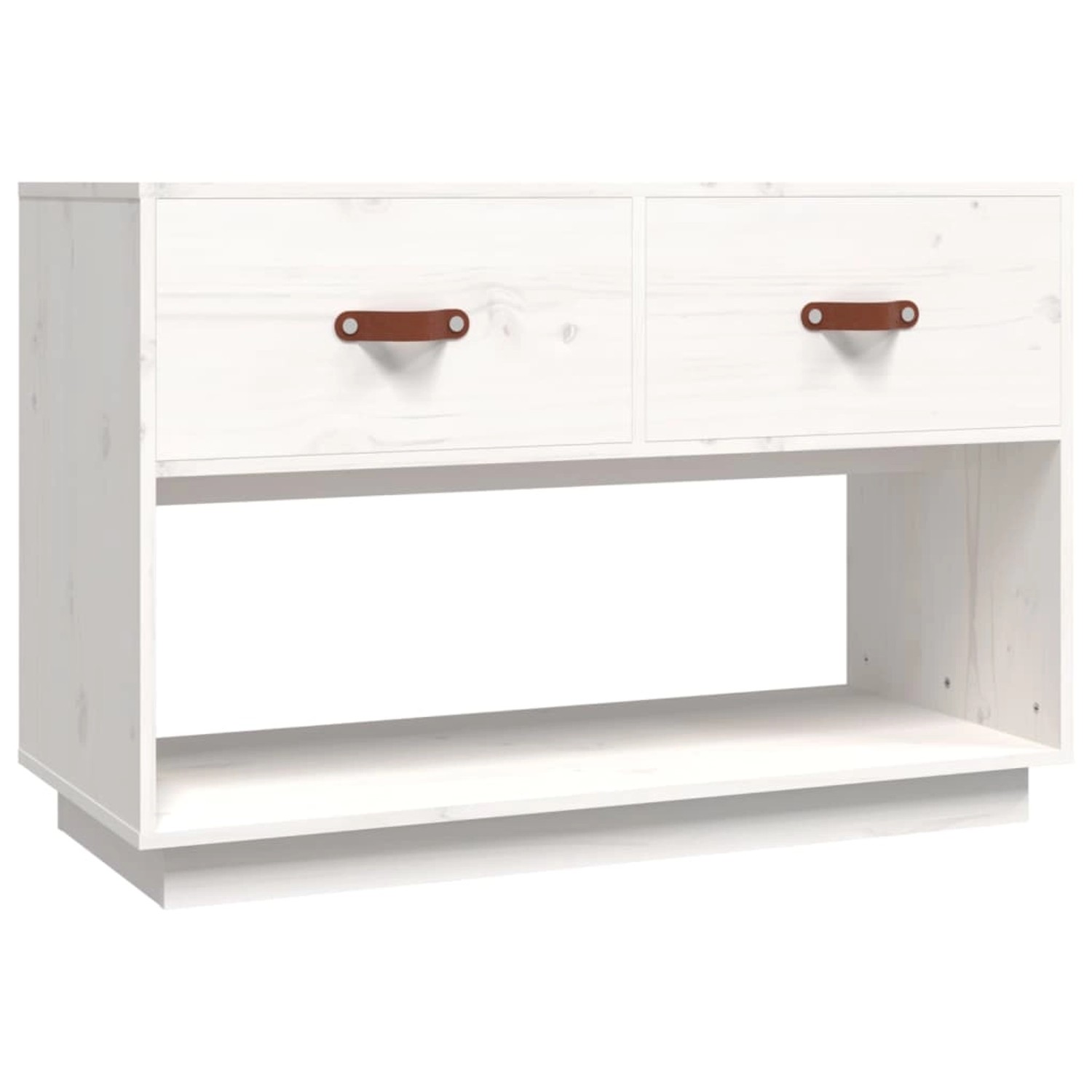 vidaXL TV-Schrank Weiß 90x40x60 cm Massivholz Kiefer 821523