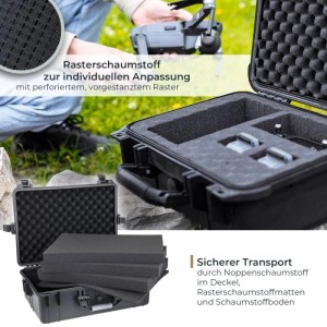 HMF ODK100 Outdoor Foto Kamerakoffer Transportkoffer Rasterschaumstoff 57 x 41 x 21 cm