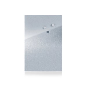 Zeller Magnettafel aus Edelstahl, 40x60 cm, mit drei Magneten. Wanddekoration.