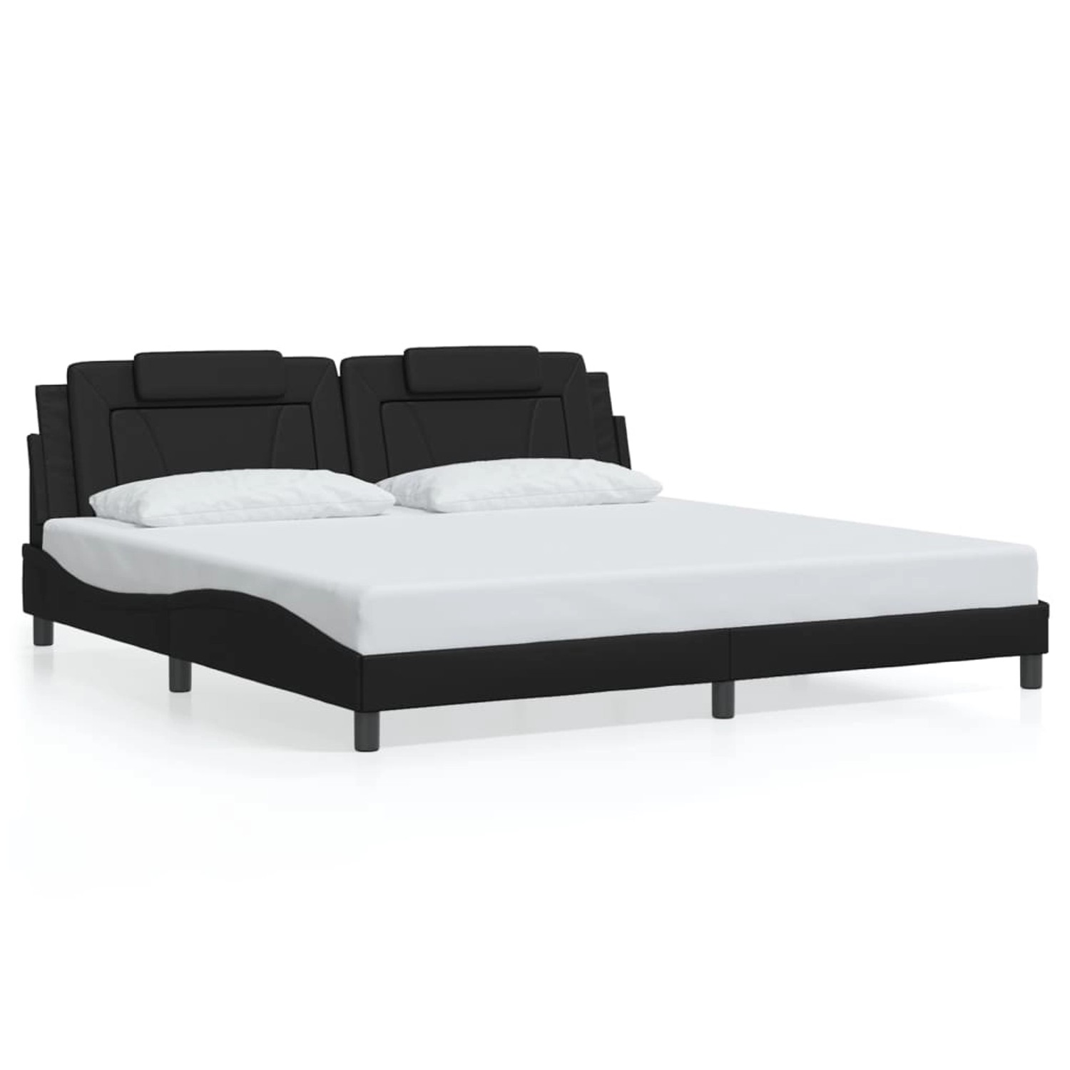 vidaXL Bettgestell Viana ohne Matratze Schwarz 200x200 cm Kunstleder 320811 günstig online kaufen