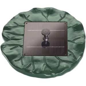 Pontec PondoStar Lily Island Solar-Wasserspiel, Seerosen-Design mit Solarpanel und Düse.