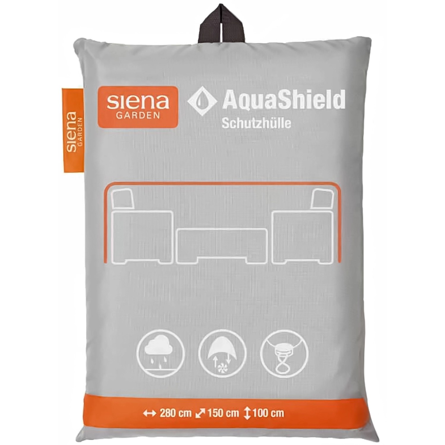 Siena Garden AquaShield Sitzgruppenhülle Hellgrau 280x150xH100 cm