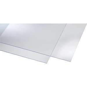 Transparentes Hobbyglas 0,2 cm, 50x25 cm, ideal für Bastelprojekte und als Kunststoffbedachung.
