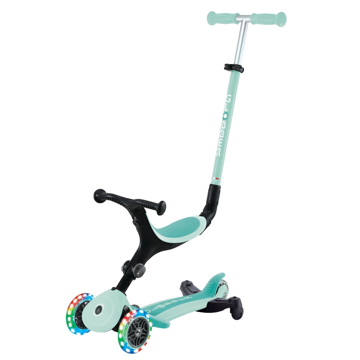 Globber Go-Up Active Lights 360 3 in 1 Aufsitzrad Laufrad und Scooter 120/8 günstig online kaufen