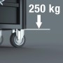 Detailaufnahme: Wera Werkstattwagen mit Rollen, Traglast 250 kg.