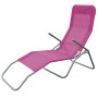 Lex Siestaliege Kippliege Sonnenliege Strandliege Gartenliege Klappbar Pink