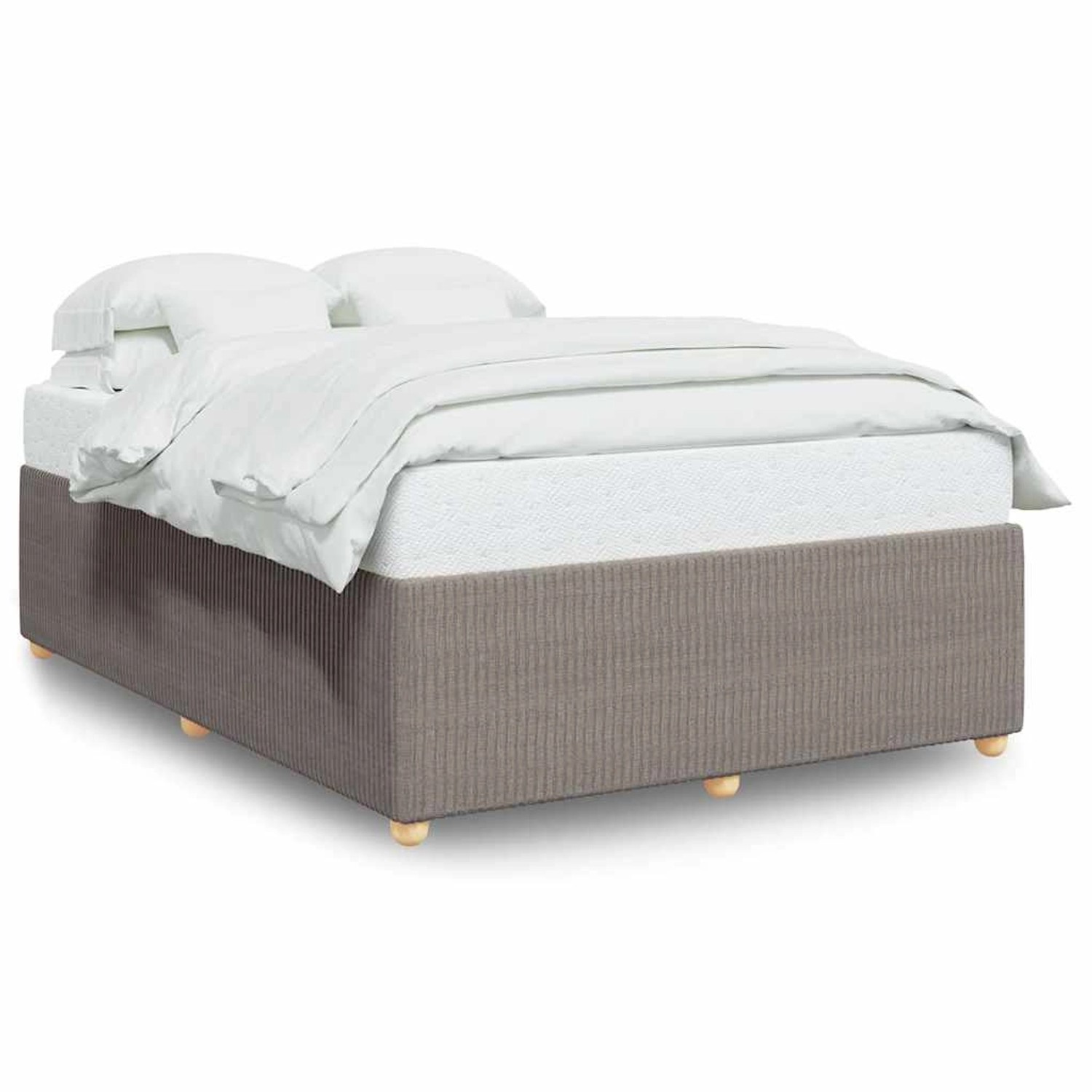 vidaXL Bettgestell ohne Matratze Taupe 140x190 cm Stoff 3284939 günstig online kaufen