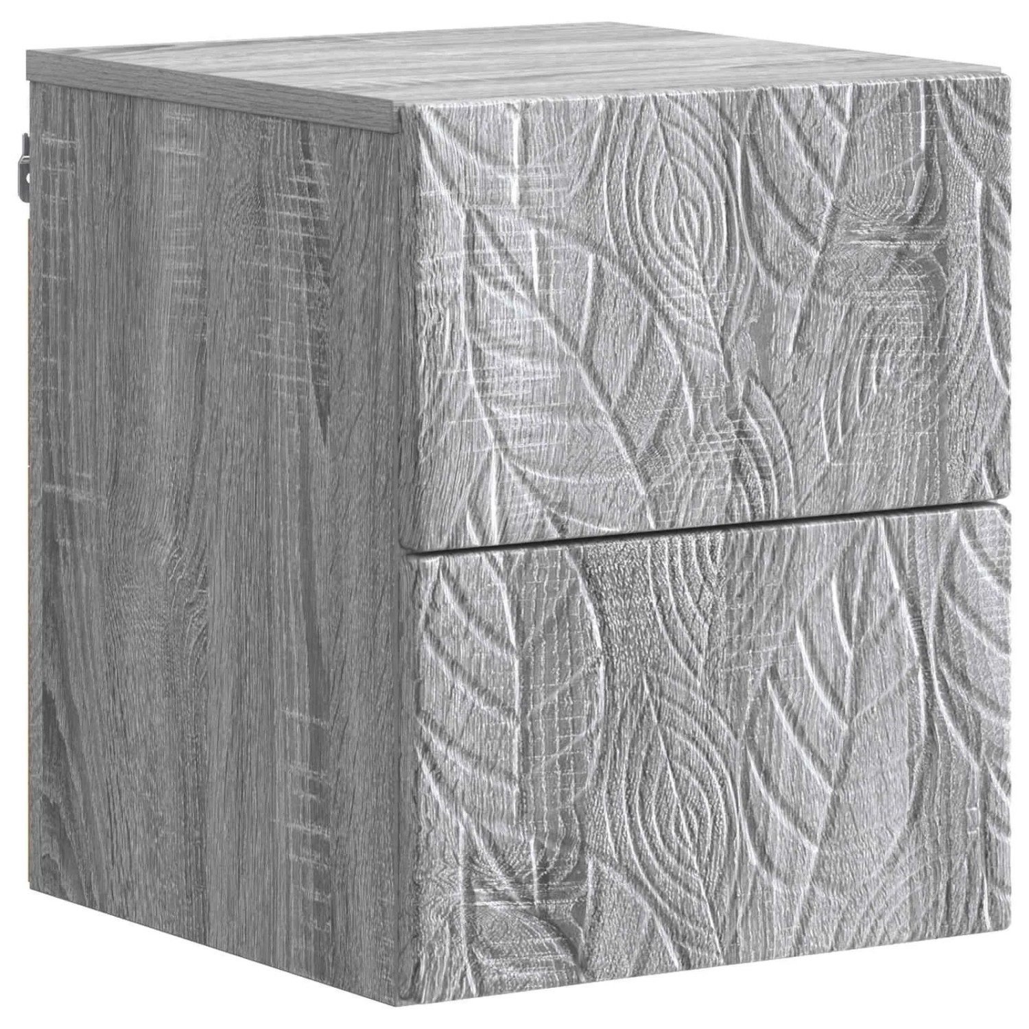 vidaXL Wandmontierter Nachttisch Grau Sonoma 34,5 x 33 x 40 cm 898817