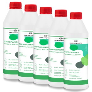 5 Flaschen DD Composite Isopropanol 99,8%, Reinigungsalkohol für Haushalt & Industrie.