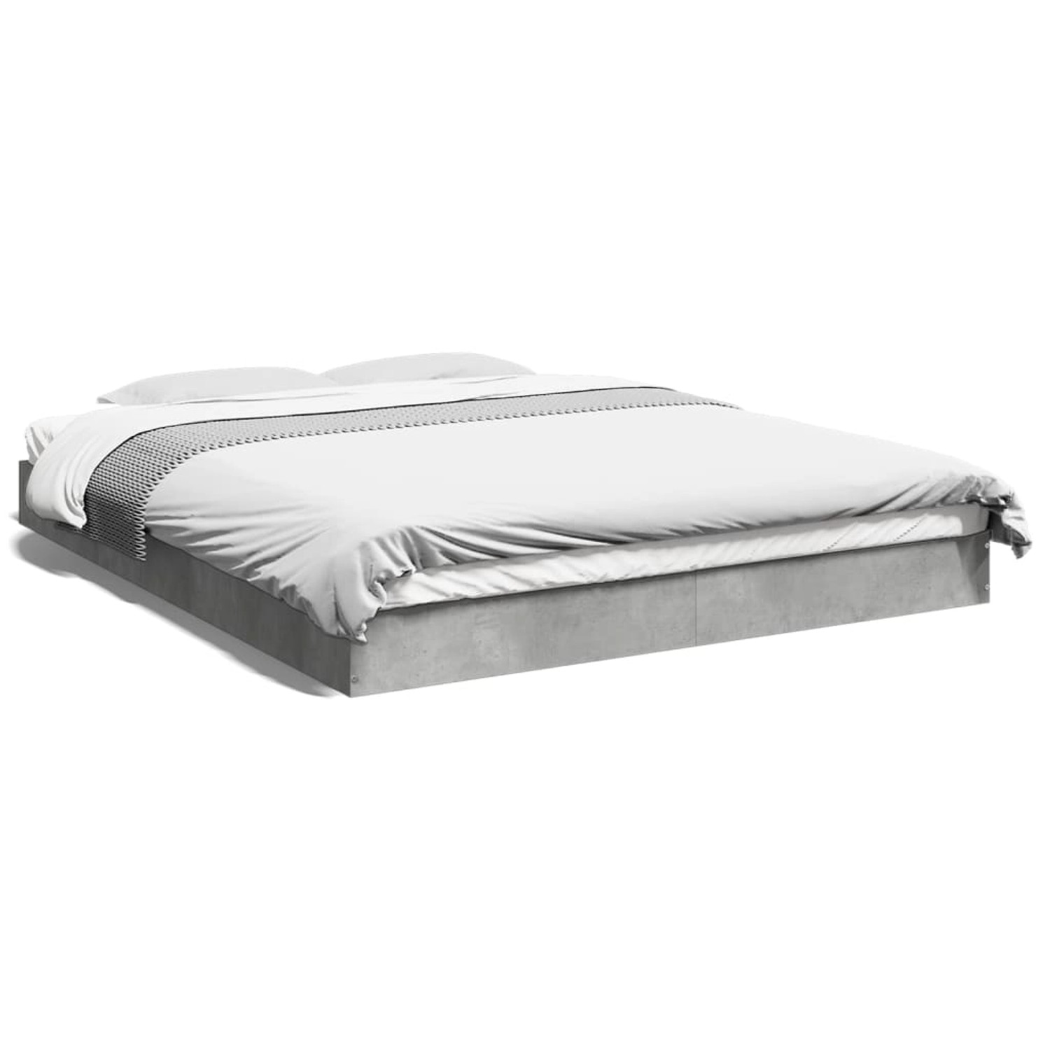 vidaXL Bettgestell Betongrau 160x200 cm Holzwerkstoff 842010 günstig online kaufen
