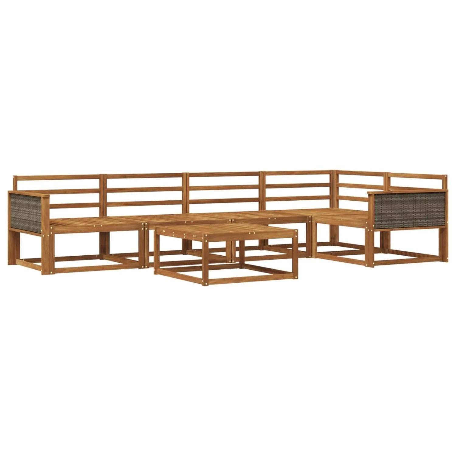 vidaXL Outdoor-Sofagarnitur 6 Stk Natur Massivholz Akazie 3382577