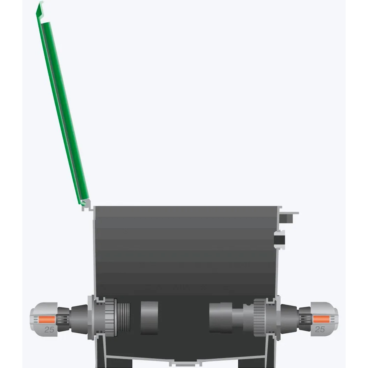 Gardena Verbinder 25 mm x 25 mm für Sprinkler-Systeme. Rohranschluss mit Außengewinde.