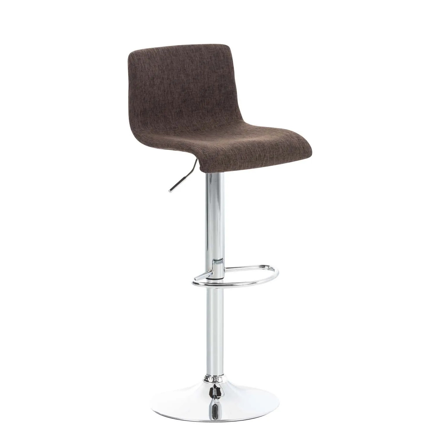 CLP Barhocker Hover Stoff Metall in Chromoptik/braun