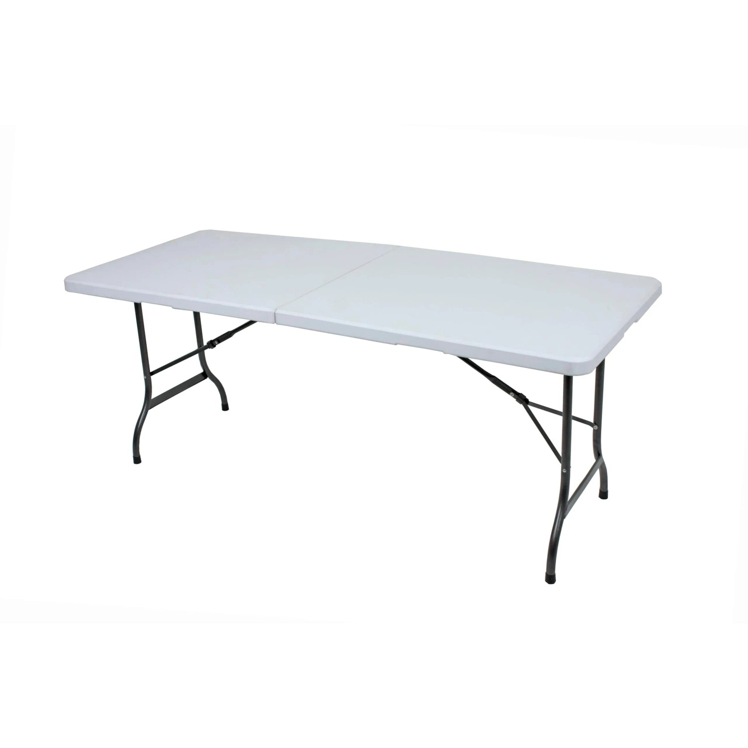 DELUKE Gartentisch PETER Klappbar Kunststoff Weiß 244x75x72,5cm Klapptisch Esstisch Wetterfest Outdoor Tisch