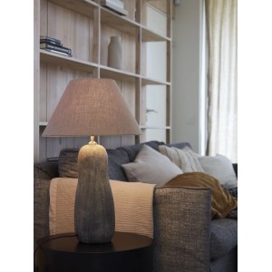 PR Home Empire Florenzo-Stein Lampenschirm Beige Leinen 22x13,5cm mit Klammer Befestigung