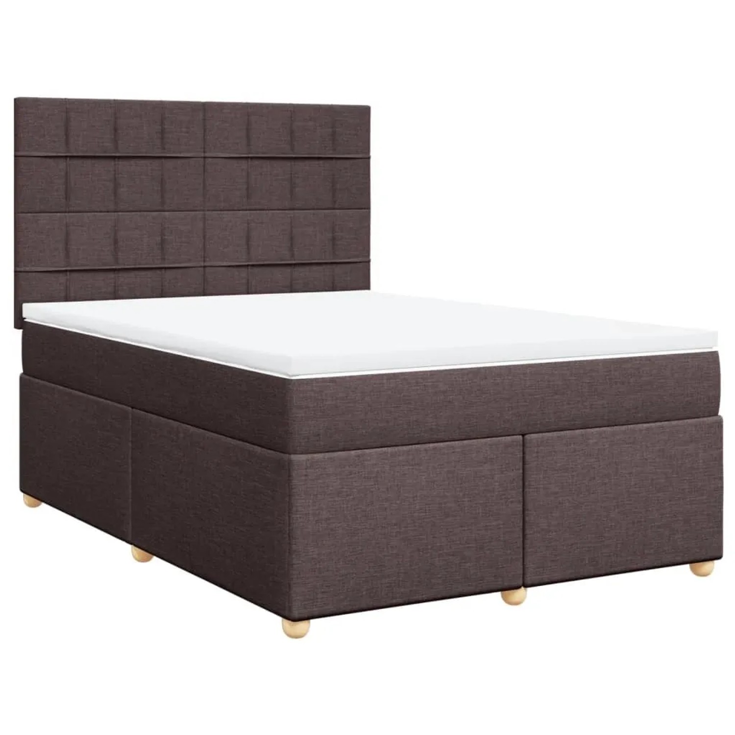 vidaXL Boxspringbett mit Matratze Dunkelbraun 140x200 cm Stoff 3293606 günstig online kaufen