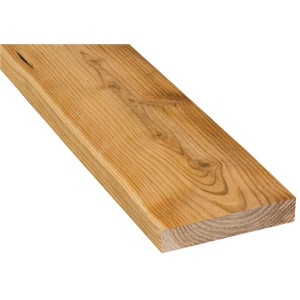 Sägeraues Lärchenbrett, 23x120x3000 mm, naturbelassen für vielseitige Anwendungen.