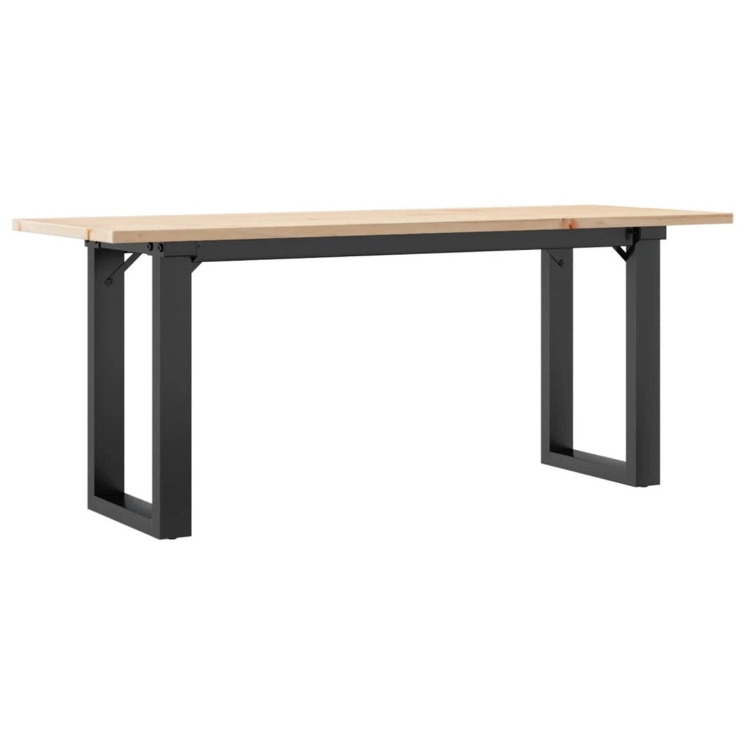 vidaXL Couchtisch O-Gestell 110x40x45 cm Massivholz Kiefer & Gusseisen günstig online kaufen