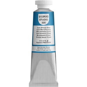 Lukas Studio Ölfarbe, 37ml, Cyan (Primär-Blau). Künstler-Ölfarbe in Premium-Qualität.