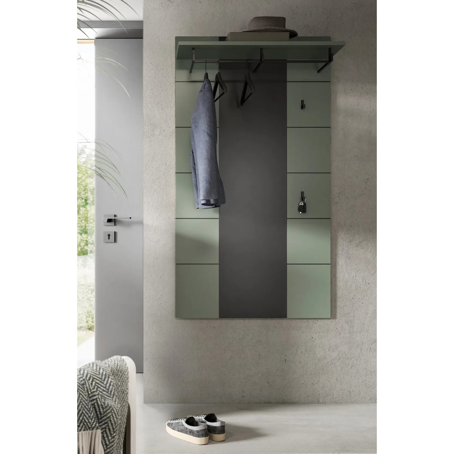 Inn.Furn Garderobenpaneel in Salbei und Grau 80 x 141 cm Cooper_5