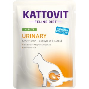 Kattovit Urinary Pute, Spezialfutter für Katzen zur Struvitsteinprophylaxe im praktischen Frischebeutel.