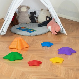 Outsunny Flusssteine 6-tlg. für Kinder (3-8 Jahre) in verschiedenen Farben als Balancier-Set.