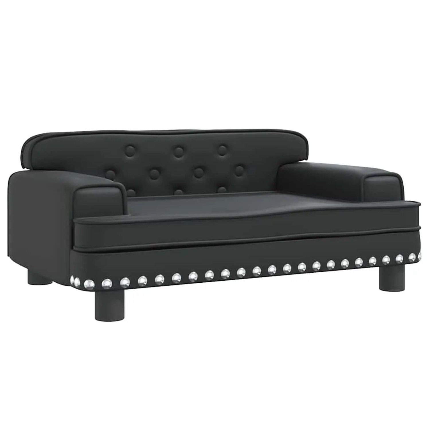 vidaXL Hundebett Schwarz 70x45x30 cm Kunstleder 171889