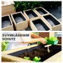 Schwarze KARAT Noppenfolie als Schutz in Hochbeeten und Pflanzkästen im Garten.
