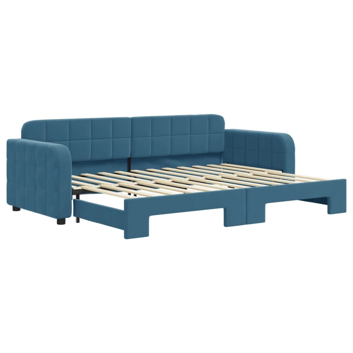 vidaXL Tagesbett Ausziehbar Blau 80x200 cm Samt1898377