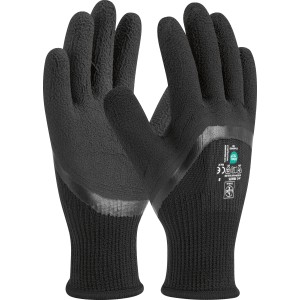 Schwarze, gefütterte LUX Winterhandschuhe Gr. 10 für optimalen Kälteschutz.