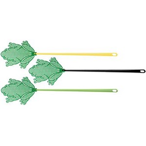 Fackelmann Fliegenklatsche mit Frosch-Motiv, 47 cm, verschiedene Farben.
