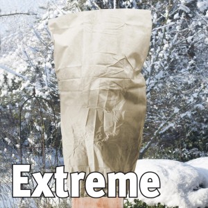Beige Videx Garden Winterschutz Vlieshaube Mega Extreme XXL für Pflanzen im Winter.